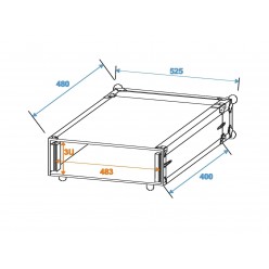 ROADINGER Effect Rack CO DD, 3U, 40cm deep, black